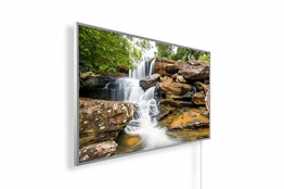 Könighaus Fern Infrarotheizung - Bildheizung in HD Qualität mit TÜV/GS - 200+ Bilder – mit Smart Home Thermostat, steuerbar mit APP für Handy- 1000 Watt (11. Wasserfall) - 1