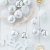 KREBS & SOHN 20er Set Glaskugeln - Weihnachtsbaumschmuck zum Aufhängen - Christbaumkugeln - Weiß, Silber und Glitzer - 4