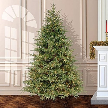 Künstlicher Weihnachtsbaum, Tannenbaum mit 30M 300 LEDs Cluster Weihnachtsbeleuchtung mit 8 Modis, Kuenstlicher Christbaum für Weihnachtsbaum Warmweiß 120-300cm - 5