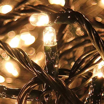 LED Lichterkette außen und innen Warmweiß Weihnachtsbeleuchtung Lichterkette mit 8 Leuchtmodi + Memory-Funktion, Wasserdicht für Weihnachtsbaum, Party, Hochzeit, Balkon, 20m, 200LEDs - 9