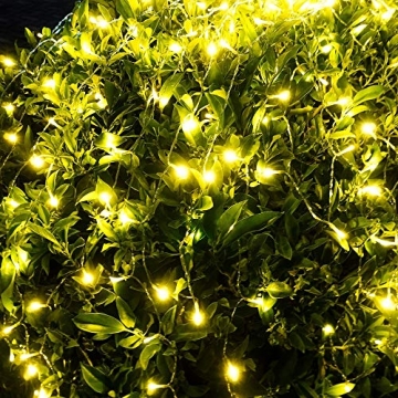 LED Lichterkette Außen WarmWeiß - HOSPAOP 320 LED Weihnachtsbeleuchtung Aussen Strom lichterketten mit 8 Leuchtmodi, Wasserdicht für Party, Garten, Baum, Weihnachten Deko - 4