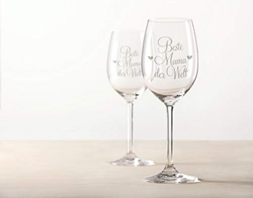 Leonardo Weinglas mit Gravur - Beste Mama der Welt - Geschenk für Mama ideal als Muttertagsgeschenk - Weißweinglas Rotweinglas als Geburtstagsgeschenk für Mama Farbe Daily Beste Mama der Welt - 2