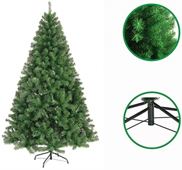 LSDRALOBPOI Weihnachtsbaum künstlich Christbaum Weihnachtsbaum mit Metallständer Festliche Dekoration 813(Color:Green;Size:9.8ft) - 2