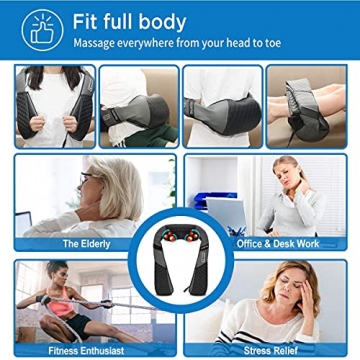 RENPHO Massagegerät Schulter Nackenmassagegerät mit Wärme, Shiatsu Massagegerät mit 3D-Massage von tiefem Gewebe, Muskelschmerzlinderung für Nacken, Rücken, Schulter, Beine, Füße - 5