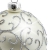Sikora Highlights 4er Set ausgefallene Christbaumkugeln aus Glas Silber, Farbe/Modell:Modell Florenz Silber, Größe:8 cm - 4