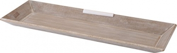 Spetebo Holz Deko Tablett im Shabby Chic Design - 60 x 21 cm - Vintage Serviertablett Kerzentablett - 1