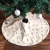 Tacobear Weihnachtsbaumdecke rund 122cm Baumdecke mit Schneeflocke Weihnachtsbaum Rock Weiß Plüsch Groß Christbaumdecke Weihnachtsbaum Deko für Weihnachten Neujahr Dekoration (Gold) - 1
