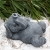 Tiefes Kunsthandwerk Steinfigur Elefant liegend - Schiefergrau, Deko-Figur frostsicher für Dein Haus oder Garten - 4