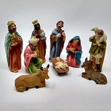 ToCi Krippenfiguren Set mit 9 Figuren (11 cm) für die traditionelle Weihnachts Krippe - 7
