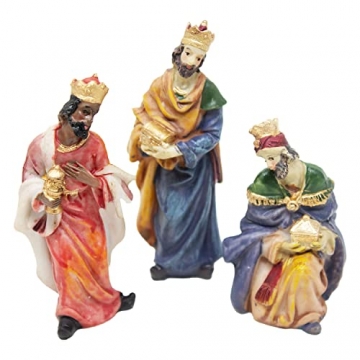ToCi Krippenfiguren Set Weihnachten mit 11 Figuren (bis 10 cm) im klassischen Design für Krippen Weihnachtsdeko - 3