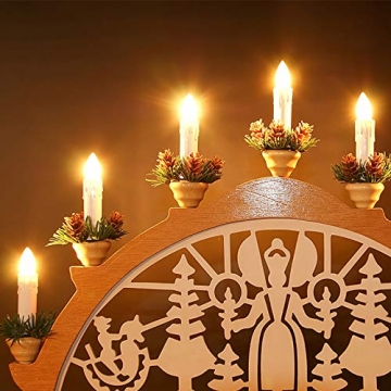 UISEBRT 40er LED Weihnachtskerzen mit Fernbedienung Kabellos Warmweiß Kerzen Flammenlose für Weihnachtsbaum, Weihnachtsdeko, Hochzeitsdeko, Geburtstags, Party, Feiertag (40er mit Batterie) - 9
