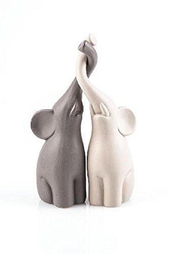 Verliebte Elefanten, Dekofigur, Dekoration im 2er Set, Höhe 25,5 cm - 1