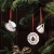 Villeroy und Boch Toy's Delight Decoration Ornamente Geschirrset 3tlg., Ornamente zum Hängen, Premium Porzellan, Tex tilien, Metall, weiß, rot, 6,3 cm - 2