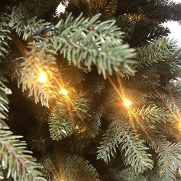 Weihnachtsbaum DIY Christbaum Künstliche Weihnachtsbaum Feiertagsdekoration Mit Lichtern Easy Montage Faltbarer Metallständer for Zuhause QAF1105 (Size : 1.5m) - 2