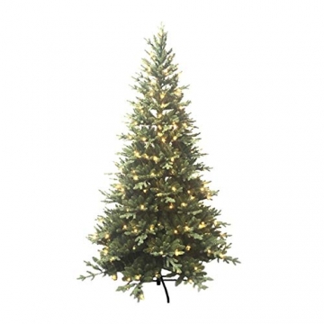 Weihnachtsbaum DIY Christbaum Künstliche Weihnachtsbaum Feiertagsdekoration Mit Lichtern Easy Montage Faltbarer Metallständer for Zuhause QAF1105 (Size : 1.5m) - 1
