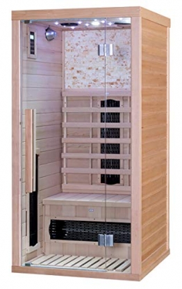 YourCasa Infrarotsauna Sauna Infrarotkabine 1 Person mit viel Zubehör - Modell Svett Single - 1