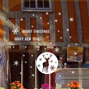 BLOUR Neue Weihnachtsdekoration Wandaufkleber abnehmbare Schneemann Schneeflocke Fenster Glastür Aufkleber Neujahr liefert Aufkleber Wallpaper - 3