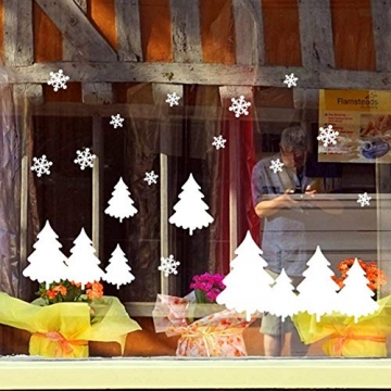 BLOUR Neue Weihnachtsdekoration Wandaufkleber abnehmbare Schneemann Schneeflocke Fenster Glastür Aufkleber Neujahr liefert Aufkleber Wallpaper - 4