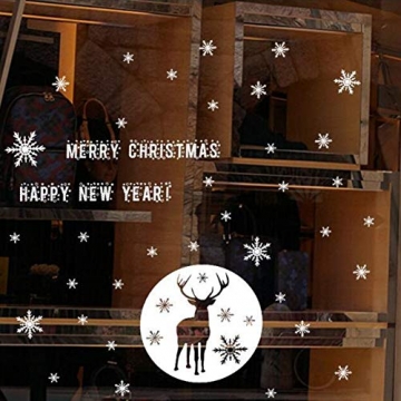 BLOUR Neue Weihnachtsdekoration Wandaufkleber abnehmbare Schneemann Schneeflocke Fenster Glastür Aufkleber Neujahr liefert Aufkleber Wallpaper - 7