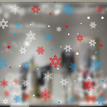 BLOUR Neujahr Fenster Glas PVC Wandaufkleber Weihnachten Schneeflocke Fenster Aufkleber Home Decal Weihnachtsdekoration Baumdekor 2021 Geschenk - 2