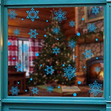 BLOUR Neujahr Fenster Glas PVC Wandaufkleber Weihnachten Schneeflocke Fenster Aufkleber Home Decal Weihnachtsdekoration Baumdekor 2021 Geschenk - 3