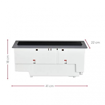 DIMPLEX - Elektrokamin Einsatz Neue Cassette 400/600 LED - Wasserdampf - Patentierter 3D Optimyst Flammeneffekt - Aluminium Abdeckung - Inklusive Fernbedienung - 4