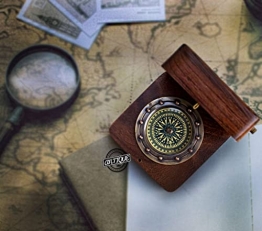 Viktorianische Kompass-Uhr aus Holz, London, handgefertigte Uhren, Tischplatte, Weihnachtsdekoration, Geschenkartikel - 1